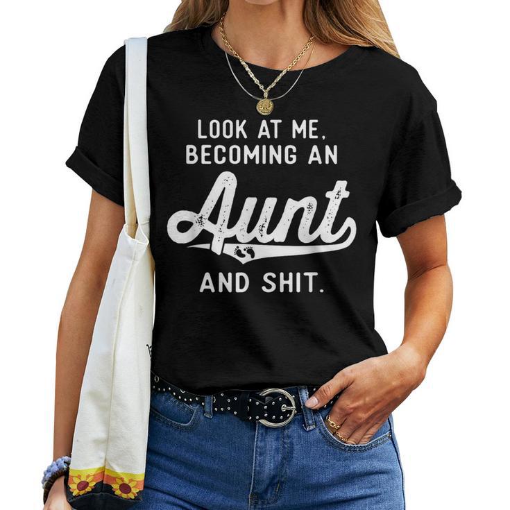 New Aunt Future Auntie To Be Pregnancy Becoming A Aunt Women T-shirt