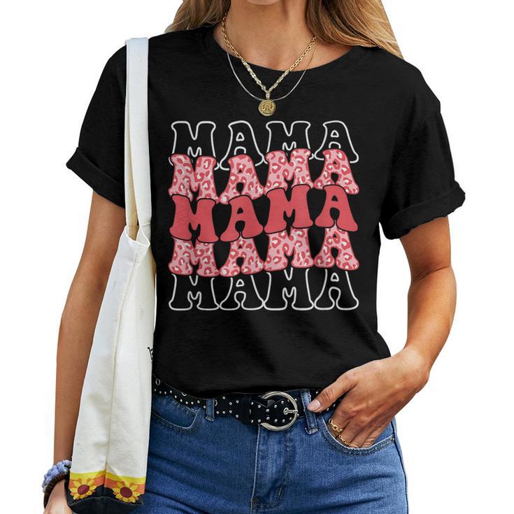 Niedliches Leoparden-Mama-Mäd T-shirt Frauen