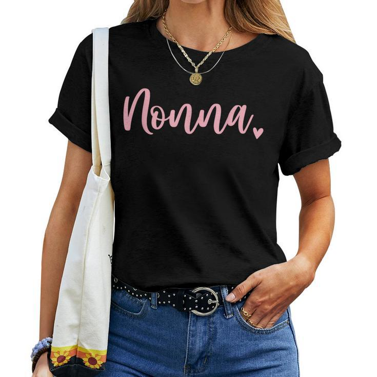 Nonna Grandma Cute Pink Womens Women T-shirt