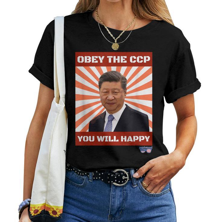 Obey The Ccp Sarcastic Slogan Women T-shirt