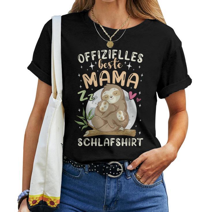 Offizielles Beste Mama Schlaf Faultier-Familie T-shirt Frauen