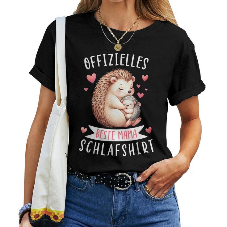 Offizielles Beste Mama Schlaf Muttertag Igel Mama T-shirt Frauen