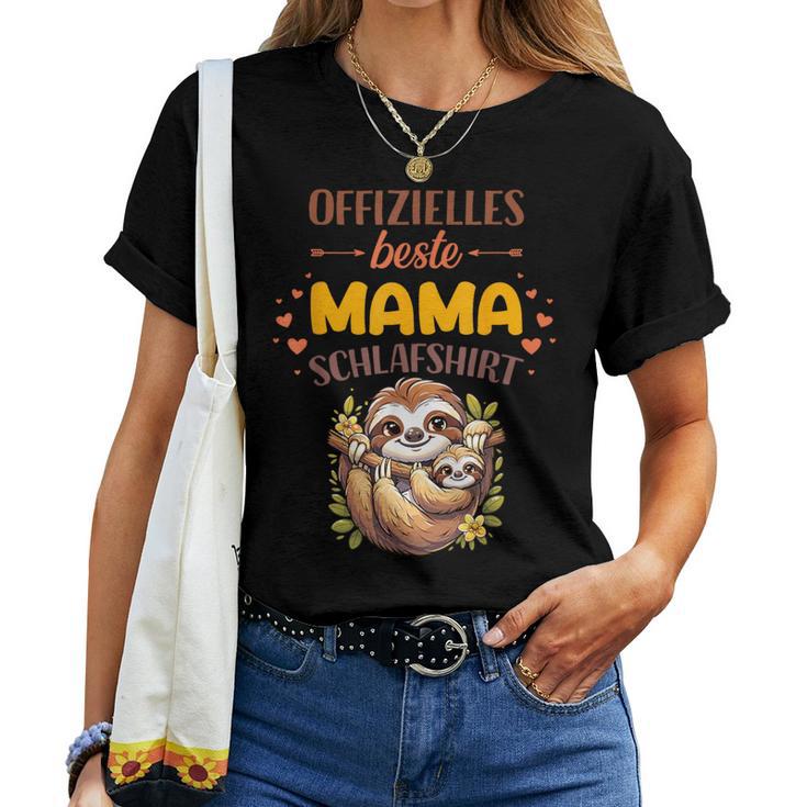 Offizielles Beste Mama Schlafanzug Schlafoutfit Muttertag T-shirt Frauen