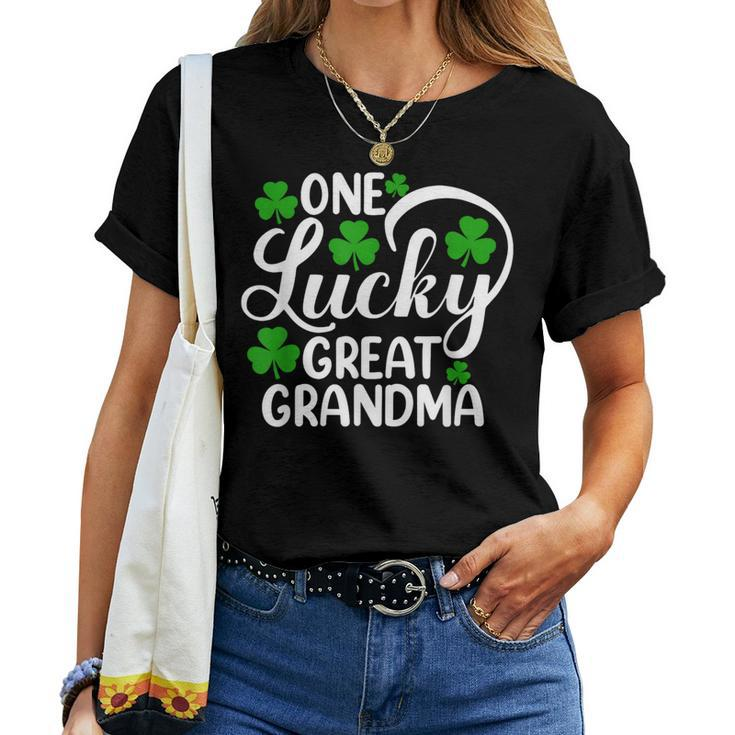 One Lucky Great Grandma St Patrick's Day Shamrocks Women T-shirt