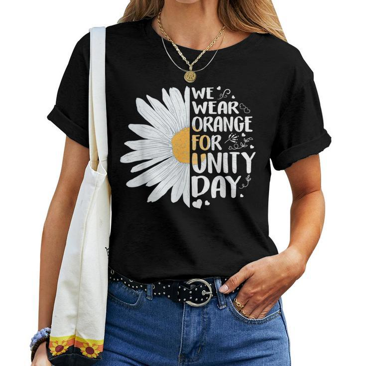 Orange Unity Day Daisy We Wear Orange For Unity Day Women T-shirt
