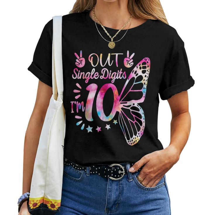 Peace Out Single Digits I'm 10Th Birthday For Girl Women T-shirt