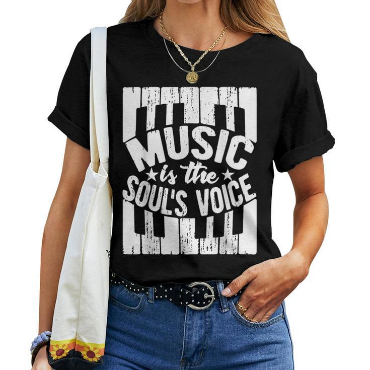 Pianist Piano Player For Soul Music Dad Mom Women T-shirt