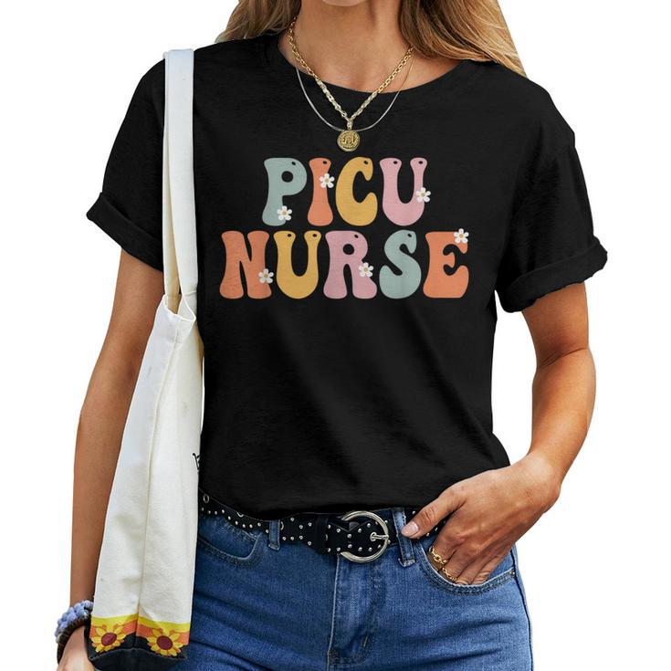 Picu Nurse Week Groovy Appreciation Day For For Work Women T-shirt