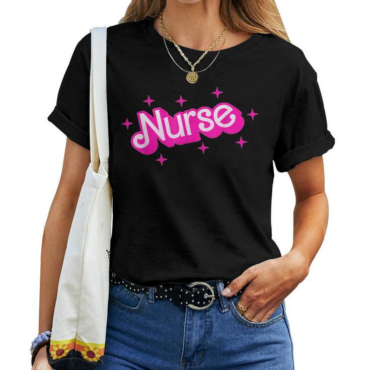 Pink Retro Nurse Appreciation Nursing Profession Rn Lpn Np Women T-shirt
