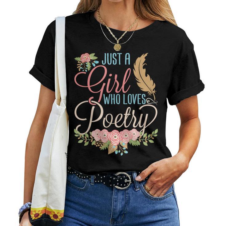 Poetry Poet Poem Lover Writer Reader Month Girls Women T-shirt