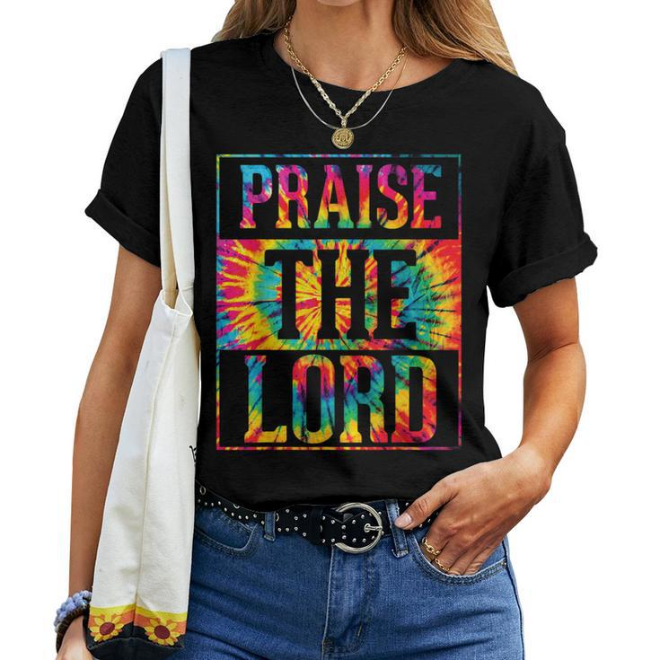 Praise The Lord Christian Faith Tie Dye Cute Christianity Women T-shirt