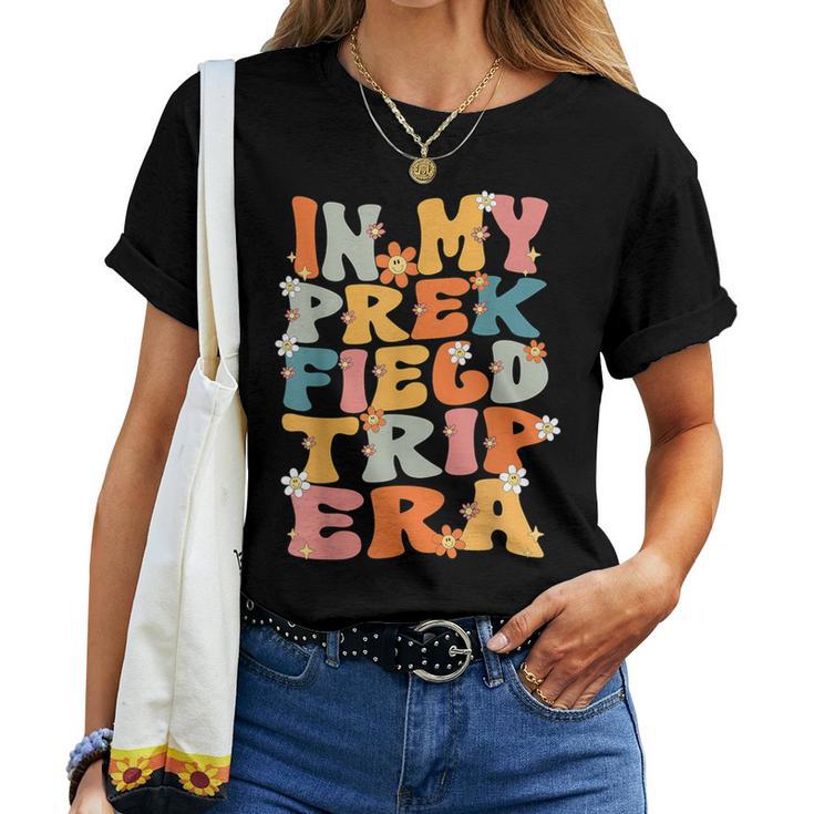 In My Prek Field Trip Era Groovy Prek Field Day 2024 Teacher Women T-shirt