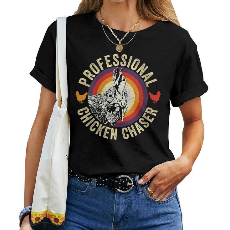 Professional Chicken Chaser Chicken Whisperer Farmer Women T-shirt
