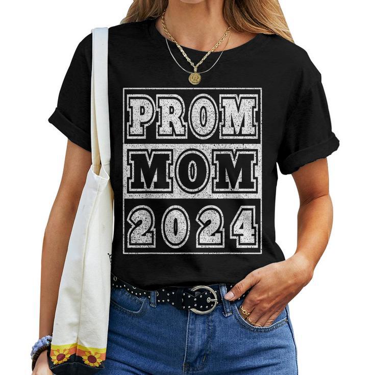 Prom Mom 2024 Fun High School Prom Dance Parent Chaperone Women T-shirt