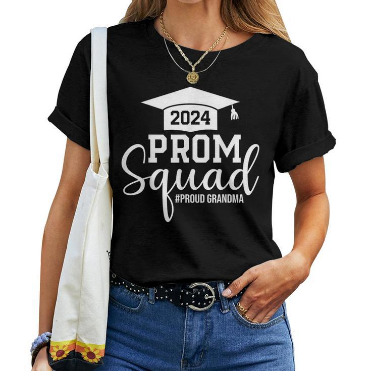 Prom Squad 2024 Graduation Prom Class Of 2024 Proud Grandma Women T-shirt
