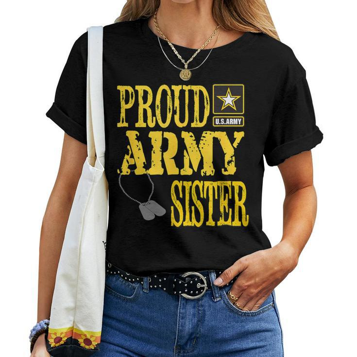 Proud Army Sister Military Pride Women T-shirt