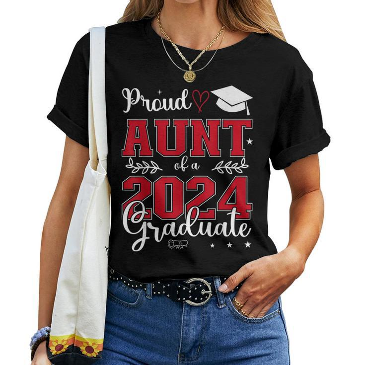 Proud Aunt Of A Class Of 2024 Graduate For Graduation Women T-shirt