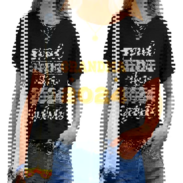 Proud Grandma Of A 2024 Graduate Class Of 2024 Graduation Women T-shirt