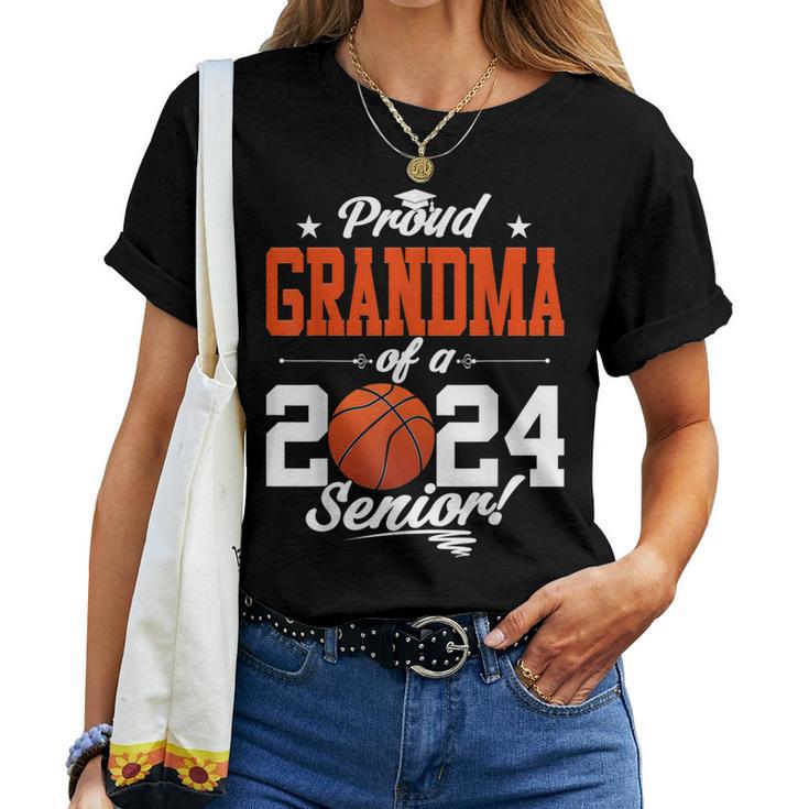 Proud Grandma Of A 2024 Senior Graduate Basketball Women T-shirt