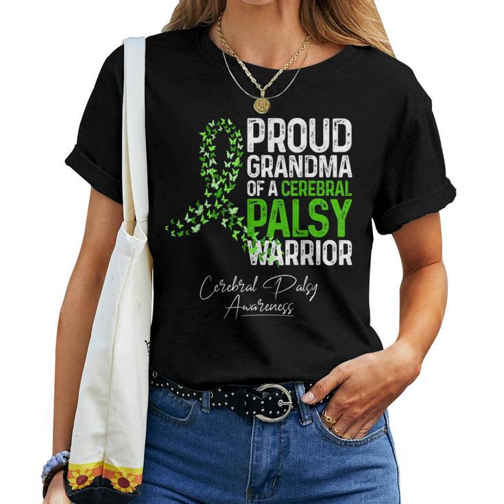 Proud Grandma Of A Cerebral Palsy Warrior Cp Awareness Women T-shirt