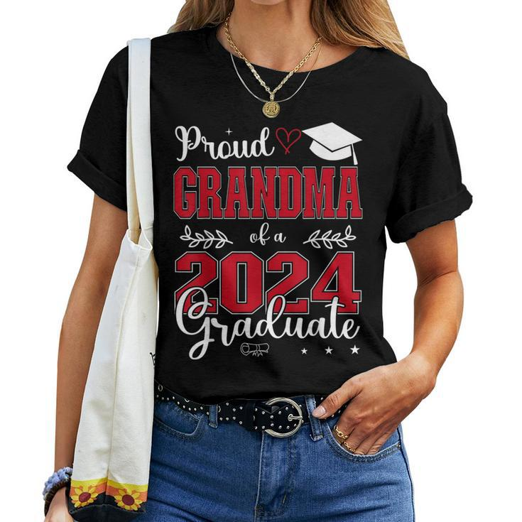 Proud Grandma Of A Class Of 2024 Graduate For Graduation Women T-shirt