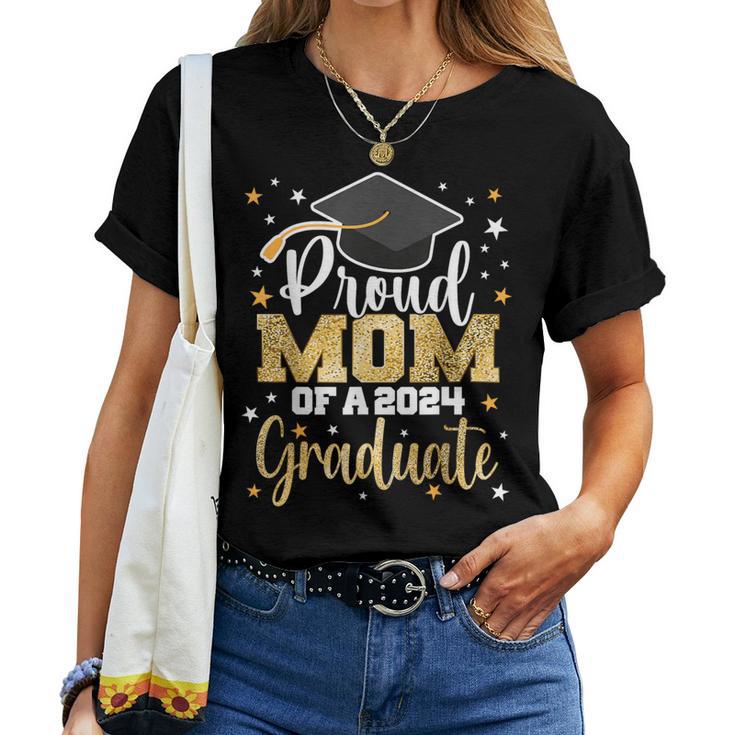 Proud Mom Of A 2024 Graduate Class Senior Graduation Women T-shirt