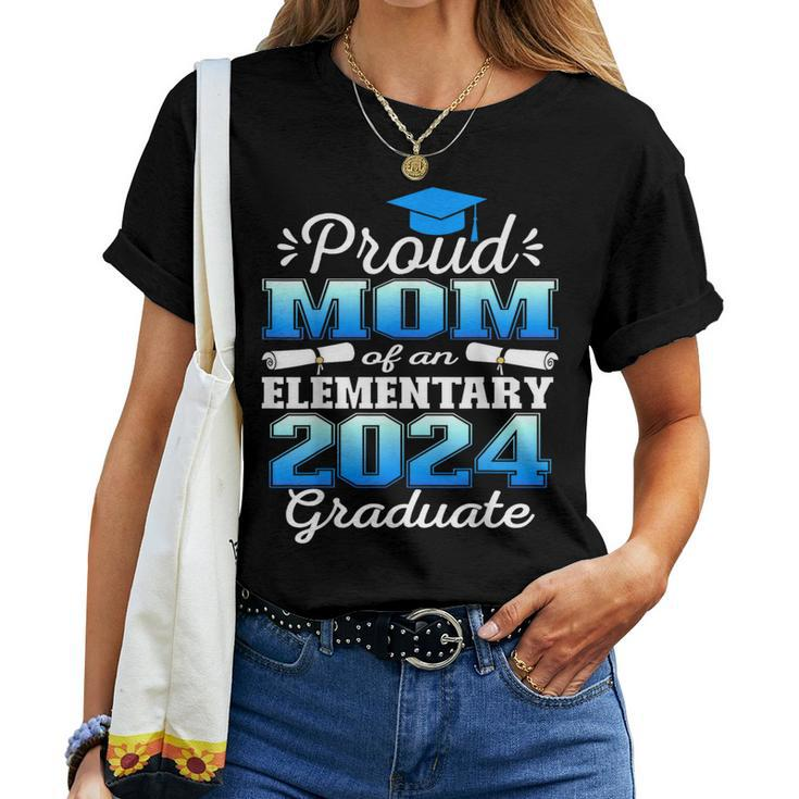 Proud Mom Of 5Th Grade Graduate 2024 Elementary Graduation Women T-shirt