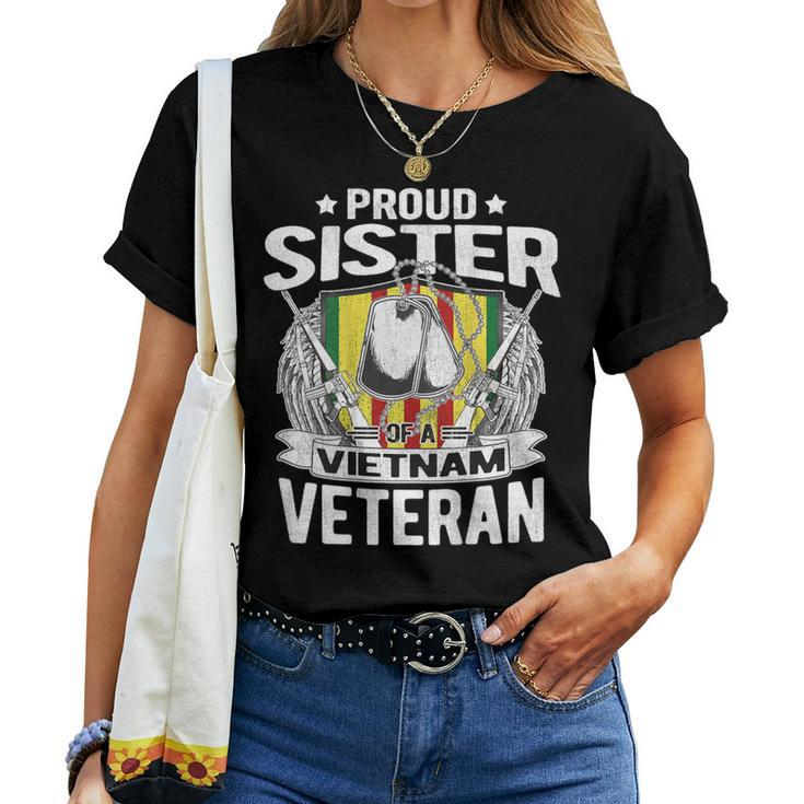 Proud Sister Of Vietnam Veteran Military Vet Women T-shirt