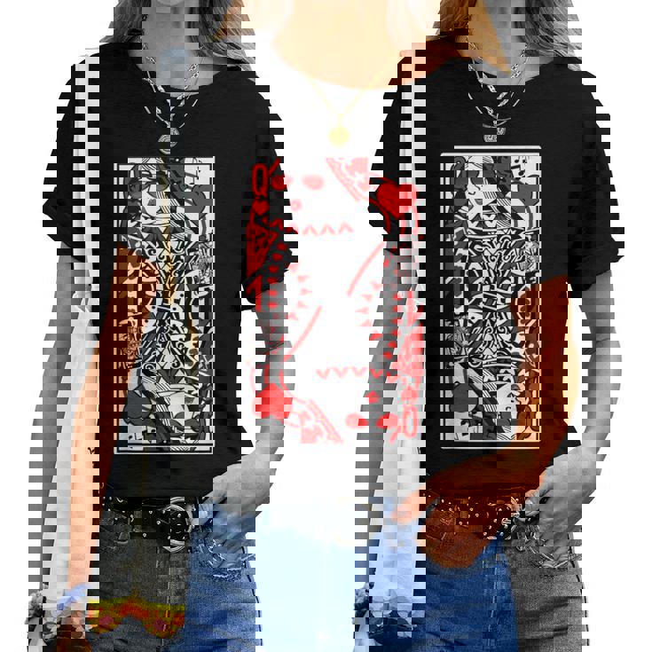 Womens Queen Of Hearts - T-Shirt For Girls & Women Womens Queen Of Hearts - T-Shirt For Girls & Women