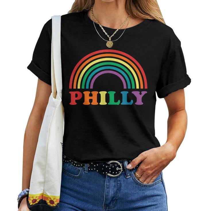 Rainbow Pride Gay Lgbt Parade Philly Philadelphia Women T-shirt