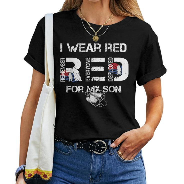 Red Friday Military Mom Women's I Wear Red For My Son Women T-shirt