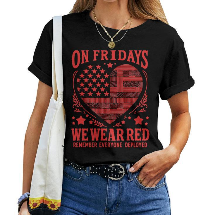 Red Friday Military Remember Everyone Deployed Men Women T-shirt