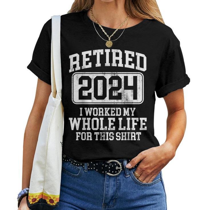 Retired 2024 Retirement Humor Women T-shirt