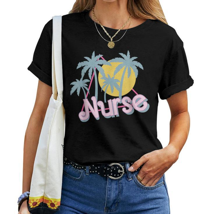 Retro 80S 90S Nurse Life Nursing School Camping Trendy Women T-shirt
