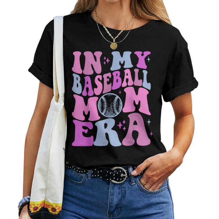 Retro In My Baseball Mom Era Game Day Baseball Lover Women T-shirt