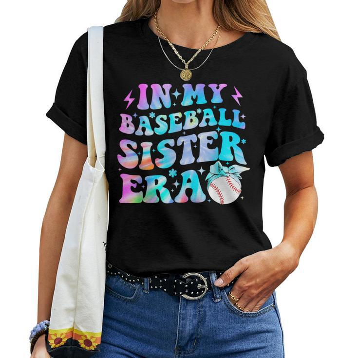 Retro In My Baseball Sister Era For Girls Sis Women T-shirt