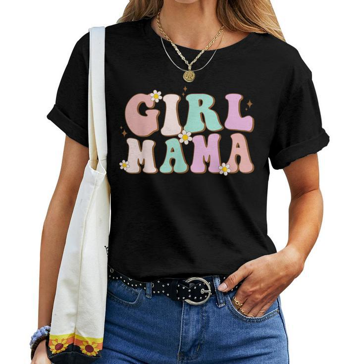 Retro Groovy Girl Mama Mother's Day For Mom Of Girl Women T-shirt