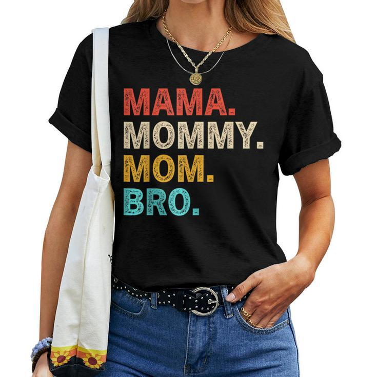 Retro Mama Mommy Mom Bro Happy Mother's Day 2024 Women T-shirt