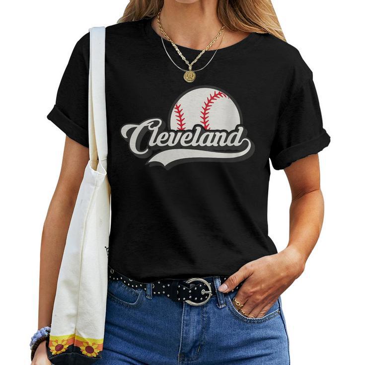 Retro Vintage Ohio Hometown Pride Cleveland Baseball Sports Women T-shirt