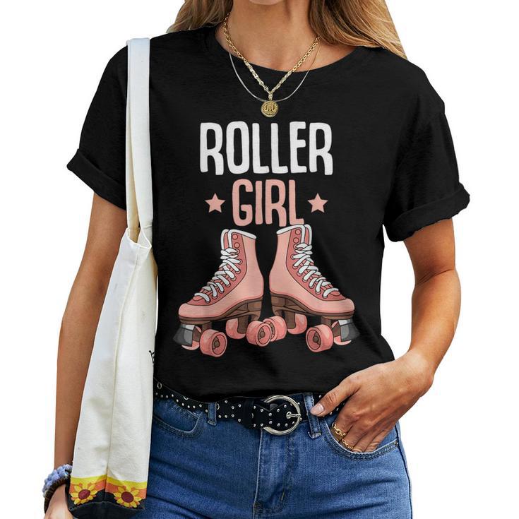 Roller Skates Roller Girl Roller Skates Roller Skates Girls T-shirt Frauen