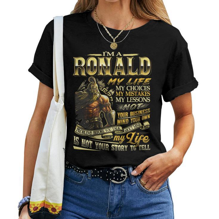 Ronald Family Name Ronald Last Name Team Women T-shirt