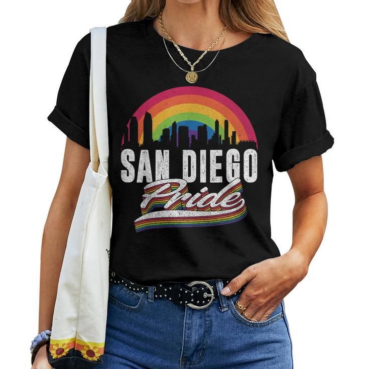 San Diego Pride Lgbt Lesbian Gay Bisexual Rainbow Lgbtq Women T-shirt
