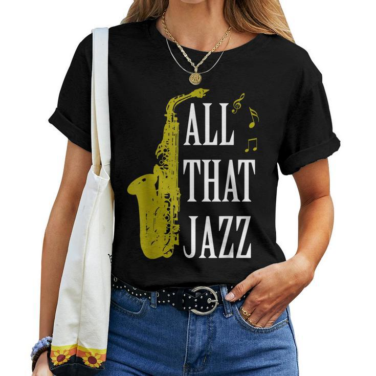 Saxophone Jazz Music Baritone Musical Blues Teacher Women T-shirt