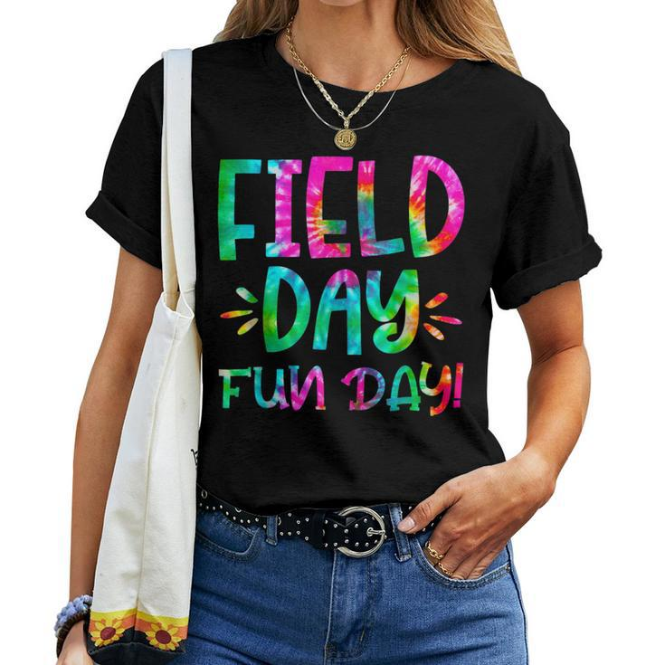 School Field Day Fun Tie Dye Field Day 2024 Teacher Women T-shirt