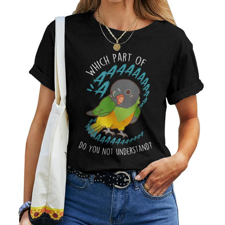 Senegal Parrot Aaaa Cute Pet Bird Mom Parrot Dad Women T-shirt
