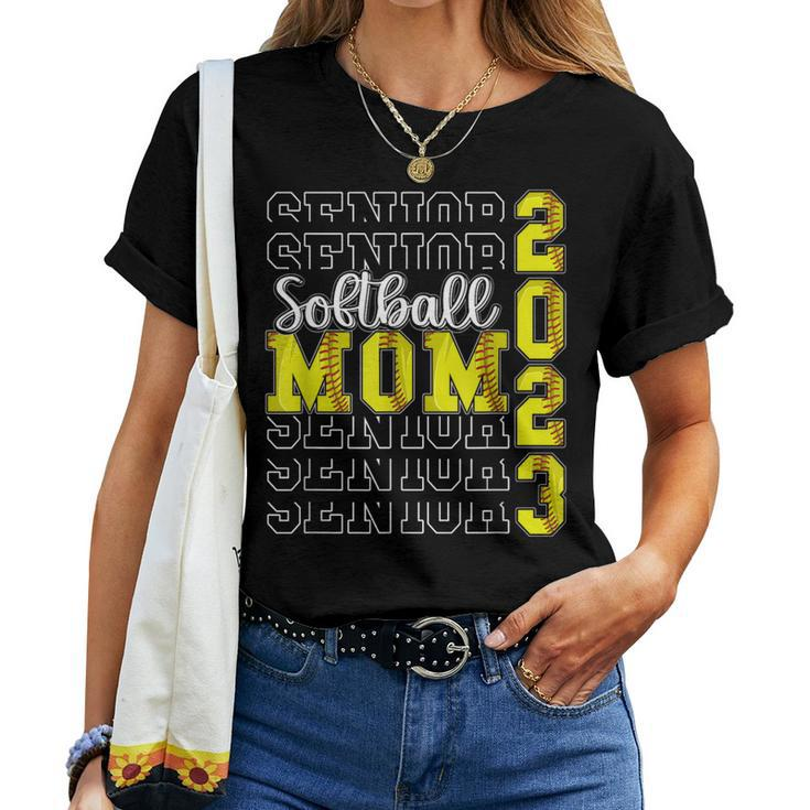Senior Softball Mom 2023 Sport Lover Proud Mom Graduation Women T-shirt