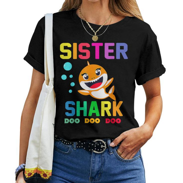 Sister Of The Shark Birthday Family Matching Birthday Women T-shirt