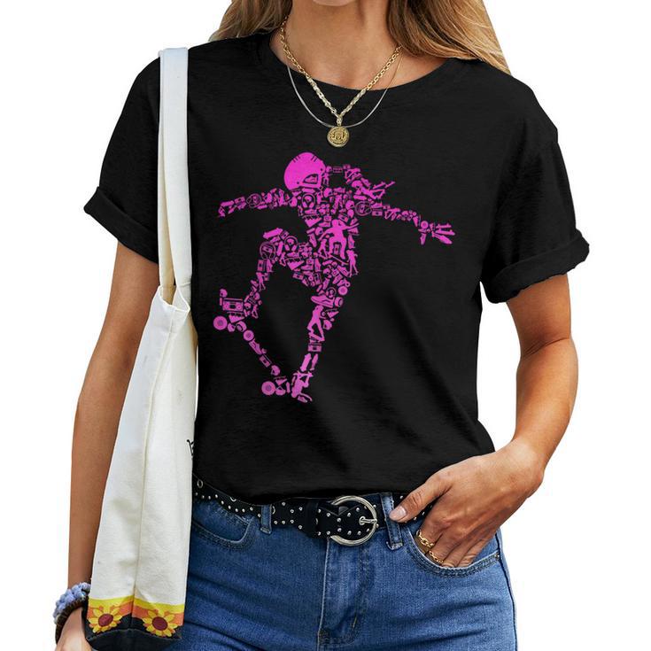 Skater Girl Skateboarder Girl Skateboard Women T-shirt