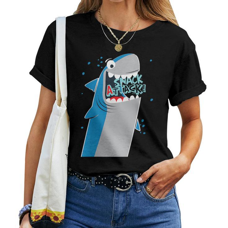 Snack Attack Shark Women T-shirt