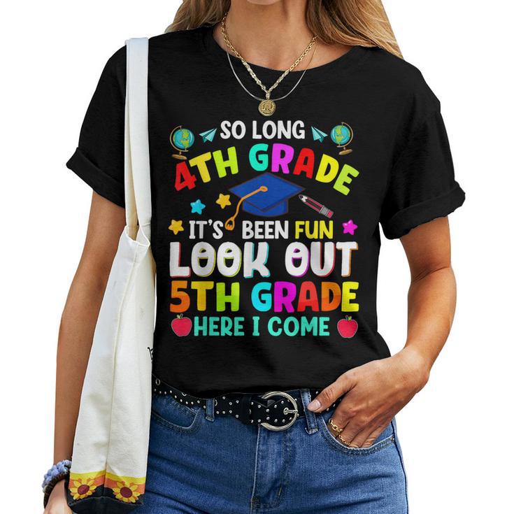 So Long 4Th Grade Graduation 5Th Grade Here I Come 2024 Women T-shirt